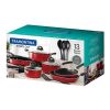 13 Pc Enamel Nonstick Cookware Set - Metallic Red