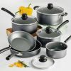 10 Piece Non-stick Cookware Set - black