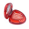 1pc Stainless Steel Strawberry Slicer; Fruit Divider - Red