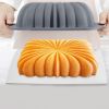 1pc Silicone Toast Cake Pan Rectangle Flower Shaped Cake Baking Pan Baking Tool Toast Pan Cake Mold - Grey