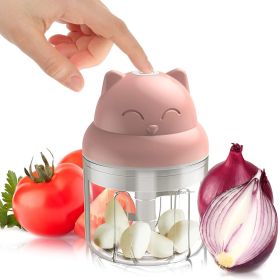 Wireless Electric Mini Food Processor Garlic Chopper - Pink