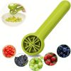 1pc; Grape Tomato Cherry Strawberry Cutter; Green Multifunctional Vegetable And Fruit Cutter; No Blade; Creative Kids Supplies; Kitchen Gadget - Green