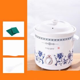 White Porcelain Automatic Electric Stew Pot (Option: Mechanical model 1.5L-US)