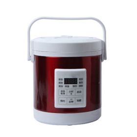 12V 24V Mini Rice Cooker 1.6L Car Truck Electric Hot Soup Rice Cooker (Option: Red-US)