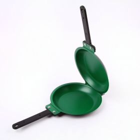 Portable Covered Non-Stick Frying Pan (Color: Green)