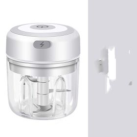 Mini Electric Wireless Vegetable Crusher (Option: WhiteA-USB)