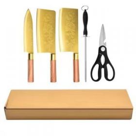 Gold Alloy Knife Set (Option: 5 Pcs Set)