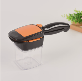 Multifunctional pressing vegetable cutter (Color: Orange)