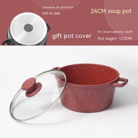 Stone Soup Pot Non-stick (Option: 24cm Red)