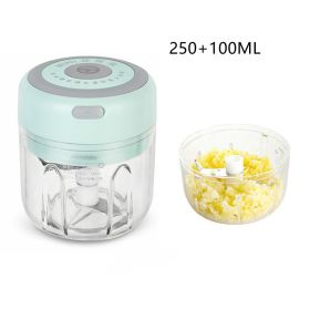 Mini Electric Wireless Vegetable Crusher (Option: Green high cup350ML-USB)