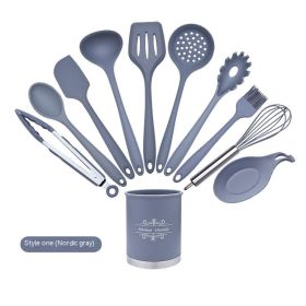 Non-Stick Cooking Ladel Kitchen Household Tools (Option: Gray 11 Pieces)