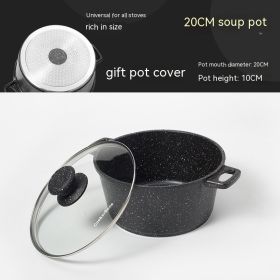 Stone Soup Pot Non-stick (Option: 20cm Black)