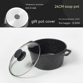 Stone Soup Pot Non-stick (Option: 24cm Black)