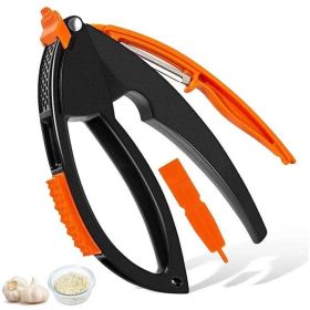 Manual Multifunctional Garlic Press Set (Option: OPP Installation)