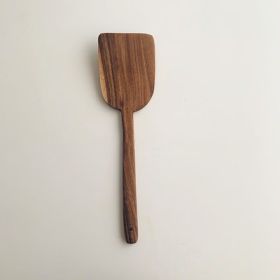 Korean Kitchen Utensils Cooking Ladel (Option: Teak Large Flat Shovel)