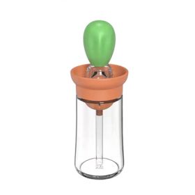 Glass Oil Bottle Dispenser (Color: Green)