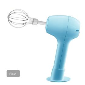 Wireless Electric Mixer (Color: Blue)