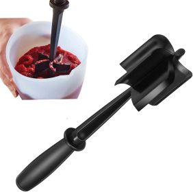 i Kito Ground Meat Chopper Utensil; Plastic Beef Hamburger Tool; Potato Masher Black (Color: Black)