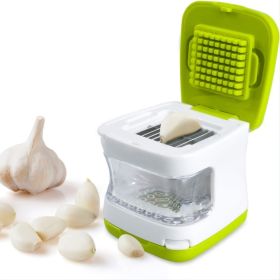 Garlic Press Crusher And Slicer (Color: Green)