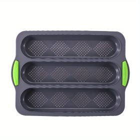 1pc; Silicone Baguette, French Bread Baking Pan (Color: Grey)