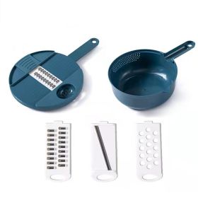 1pc Multi-functional Shredded Grater (Color: Blue--Three Blades)