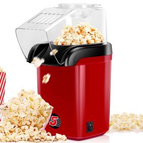 Hot Air Electric Popcorn Machine (Color: Red)