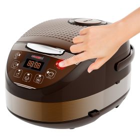 Rice Maker Steamer Pot (Color: Brown)