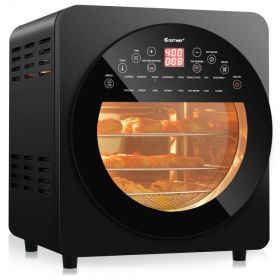 16-in-1 Air Fryer Toaster Rotisserie Dehydrator Oven - 15.5 qt (Color: Black)