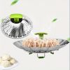 1pc; Foldable Steamer Rack; Stainless Steel Steamer Basket; Folding Steamer Insert For Veggie; Fish; Seafood; Bun; And More; Kitchen Gadgets; Kitchen