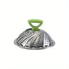 1pc; Foldable Steamer Rack; Stainless Steel Steamer Basket; Folding Steamer Insert For Veggie; Fish; Seafood; Bun; And More; Kitchen Gadgets; Kitchen