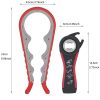 1pc Lid Opener Tool; Jar Opener For Weak Hands; Multi Function Can Opener For Seniors; Rubber Grip Bottle Opener