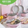 Ceramic Nonstick 15pc Set in Pink or Yellow