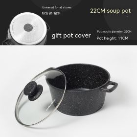 Stone Soup Pot Non-stick (Option: 22cm Black)