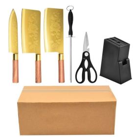 Gold Alloy Knife Set (Option: 6 Pcs Set)